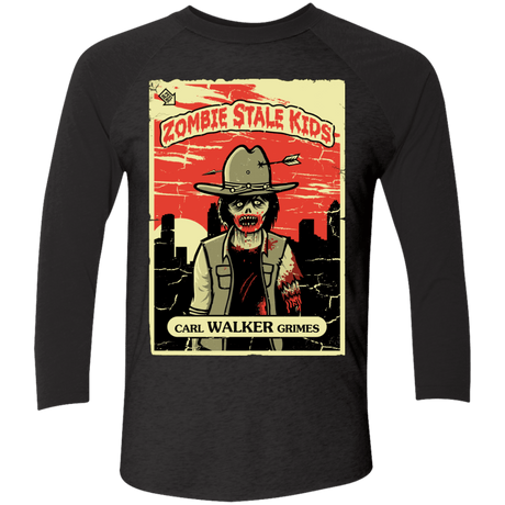 T-Shirts Vintage Black/Vintage Black / X-Small Zombie Stale Kids Men's Triblend 3/4 Sleeve