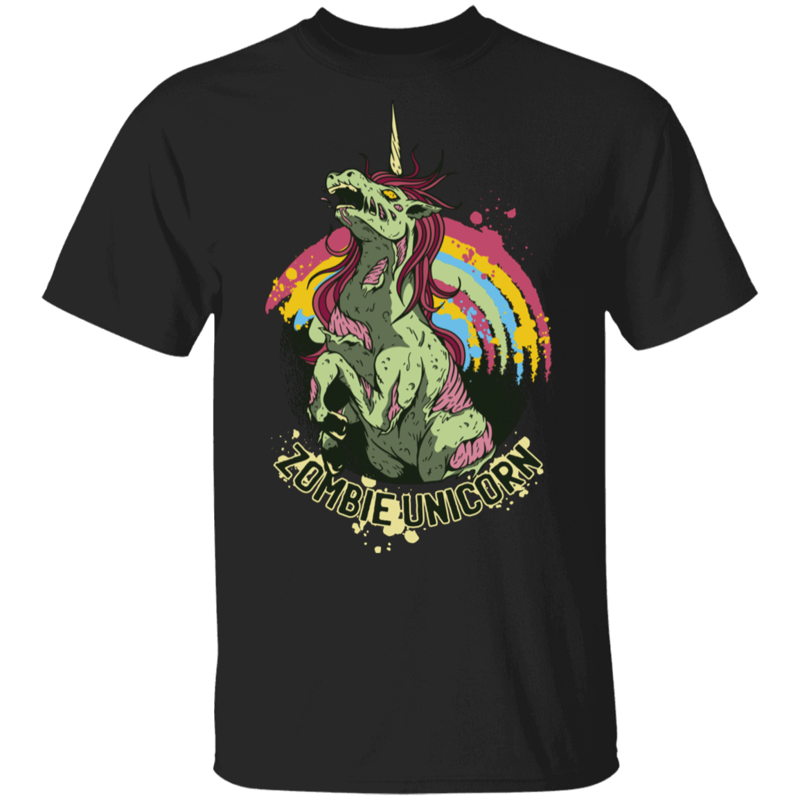 T-Shirts Black / S Zombie Unicorn T-Shirt