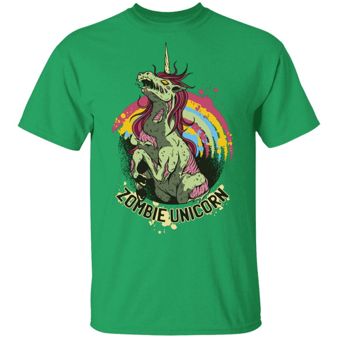 T-Shirts Irish Green / S Zombie Unicorn T-Shirt