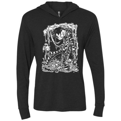 T-Shirts Vintage Black / X-Small Zombnny Triblend Long Sleeve Hoodie Tee