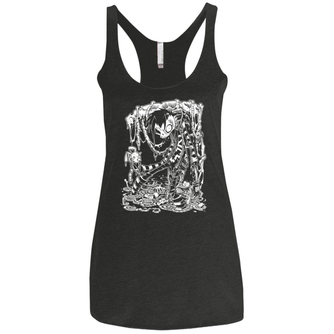 T-Shirts Vintage Black / X-Small Zombnny Women's Triblend Racerback Tank