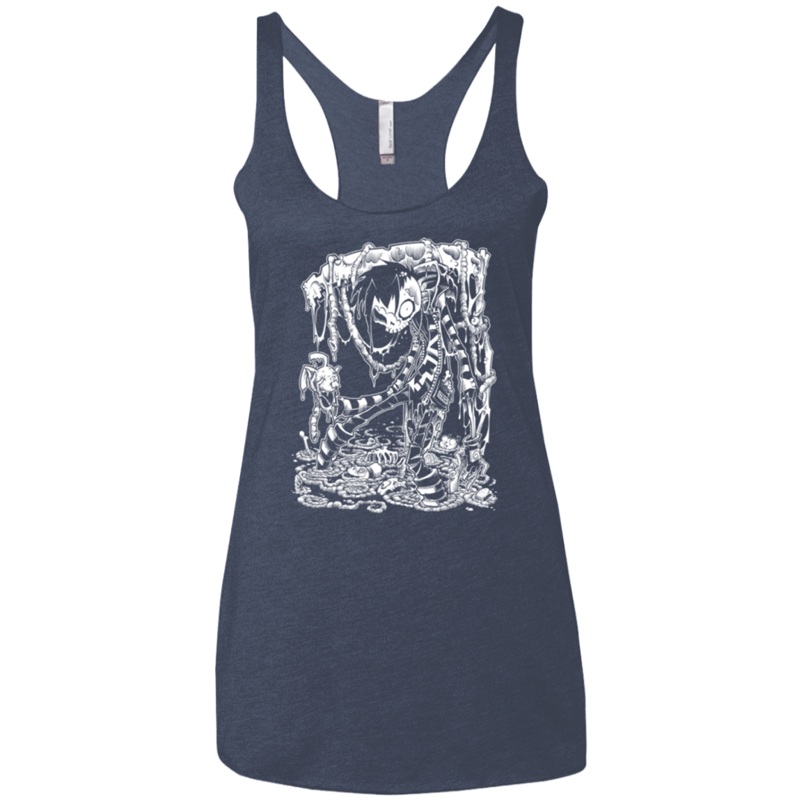 T-Shirts Vintage Navy / X-Small Zombnny Women's Triblend Racerback Tank