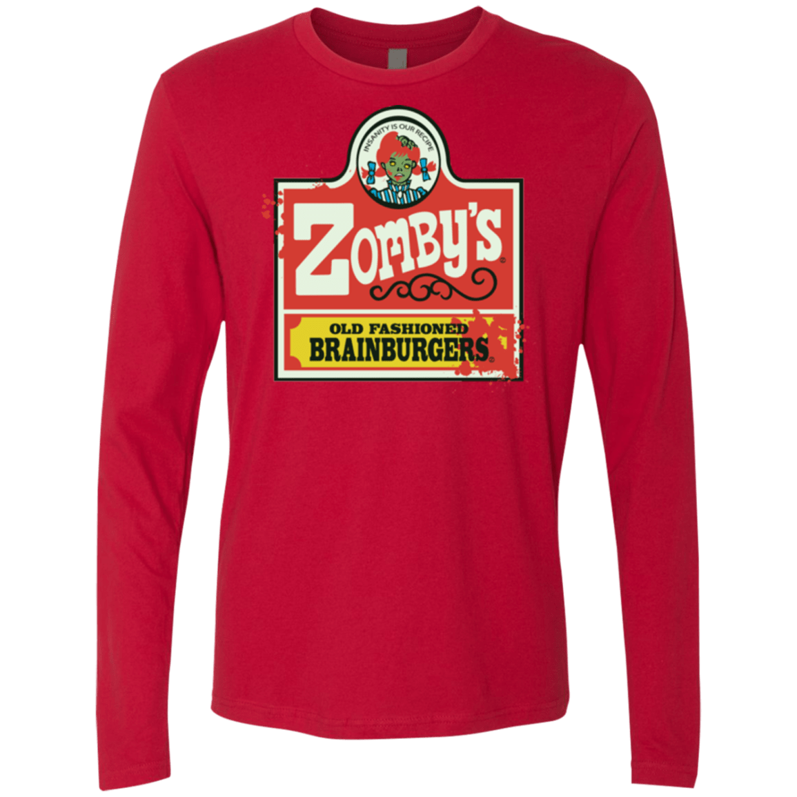 T-Shirts Red / Small zombys Men's Premium Long Sleeve