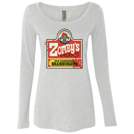 T-Shirts Heather White / Small zombys Women's Triblend Long Sleeve Shirt