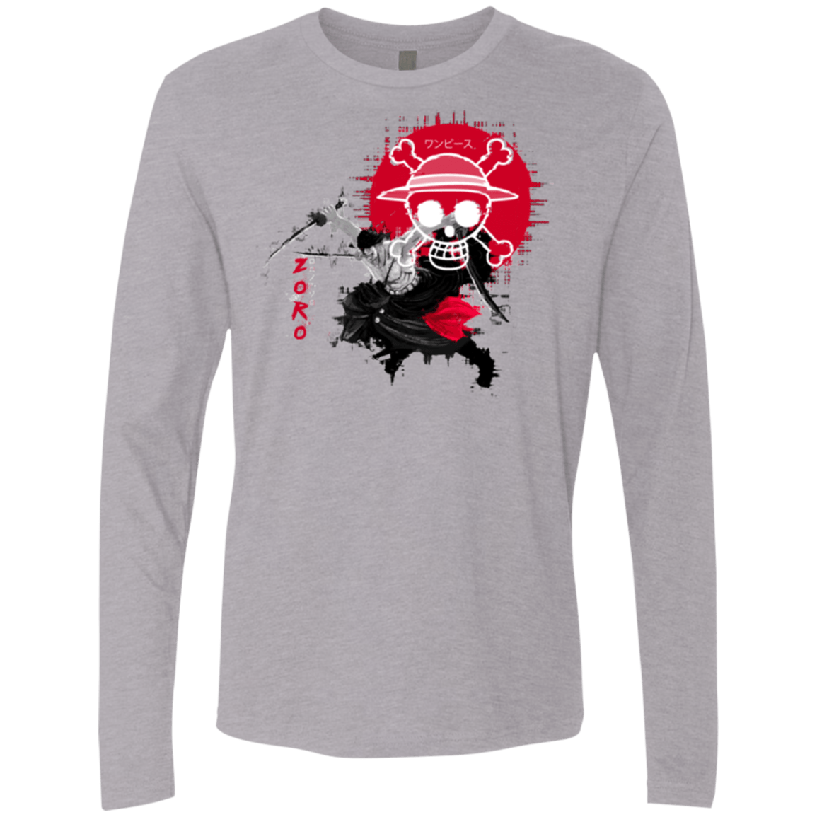 T-Shirts Heather Grey / Small Zoro Men's Premium Long Sleeve