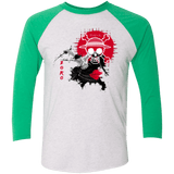 T-Shirts Heather White/Envy / X-Small Zoro Men's Triblend 3/4 Sleeve