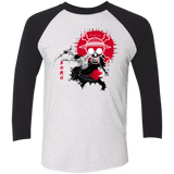 T-Shirts Heather White/Vintage Black / X-Small Zoro Men's Triblend 3/4 Sleeve