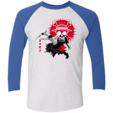 T-Shirts Heather White/Vintage Royal / X-Small Zoro Men's Triblend 3/4 Sleeve