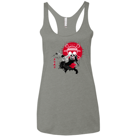 T-Shirts Venetian Grey / X-Small Zoro Women's Triblend Racerback Tank