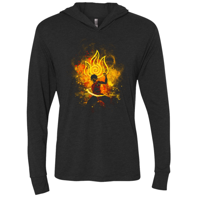 T-Shirts Vintage Black / X-Small Zuko Art Triblend Long Sleeve Hoodie Tee