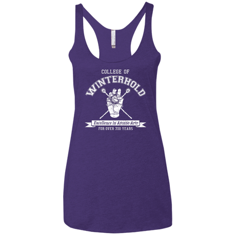 Womens_Triblend Racerback Purple / X-Small College of Winterhold Women's Triblend Racerback Tank