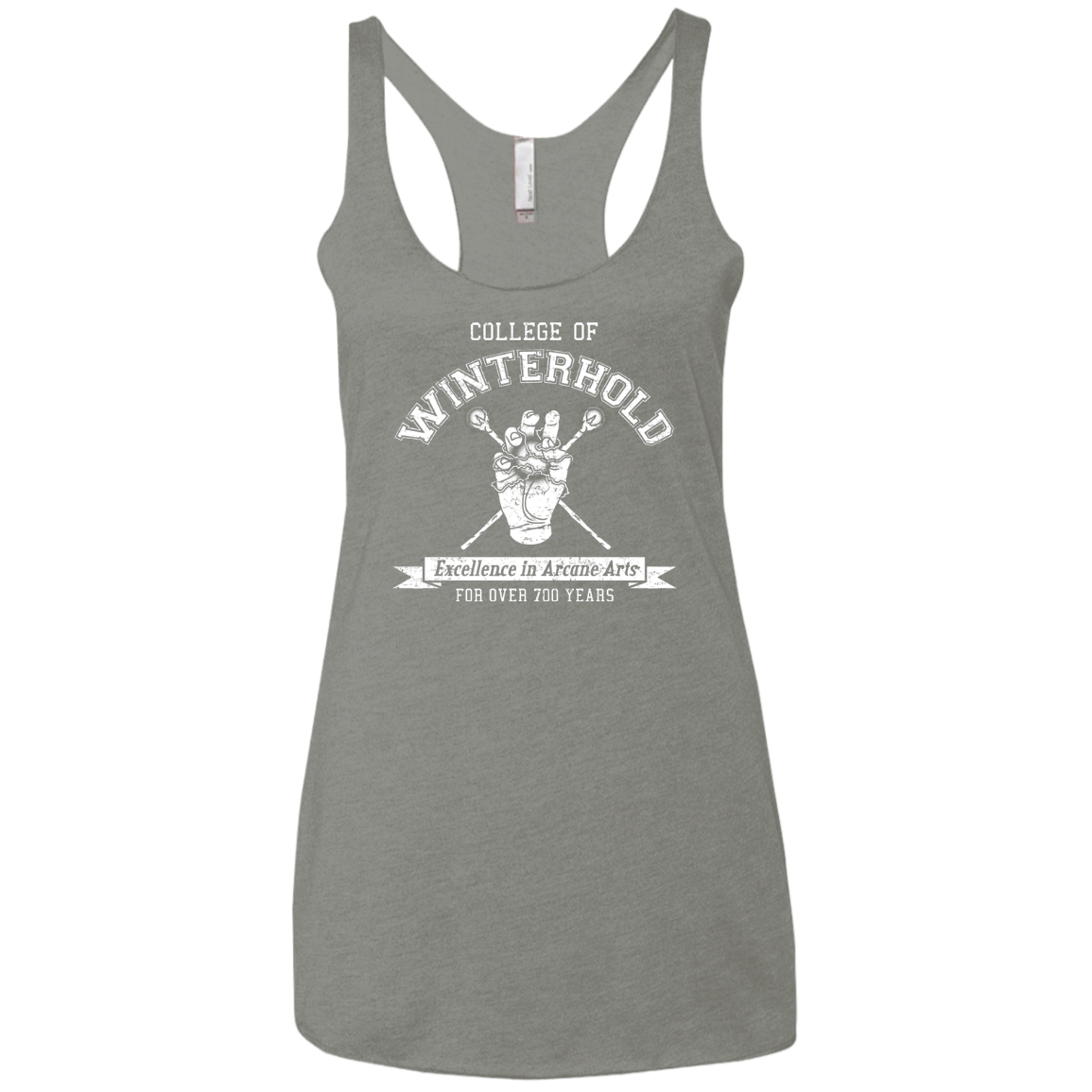 Womens_Triblend Racerback Venetian Grey / X-Small College of Winterhold Women's Triblend Racerback Tank