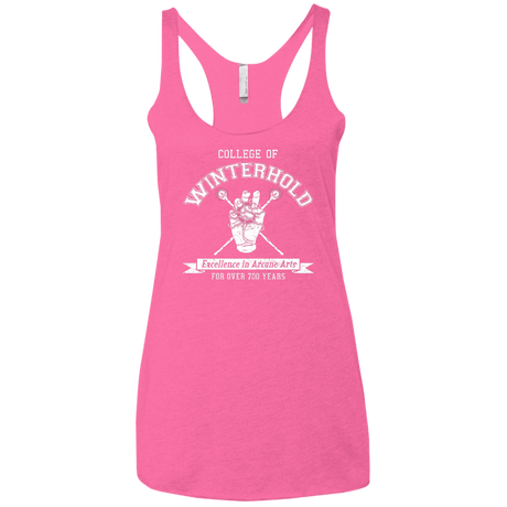 Womens_Triblend Racerback Vintage Pink / X-Small College of Winterhold Women's Triblend Racerback Tank
