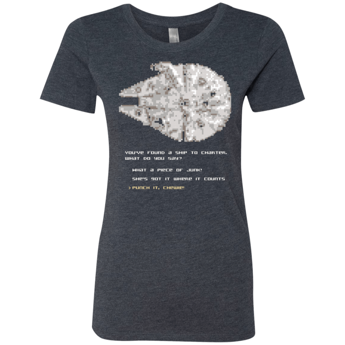 Womens_Triblend T-Shirts Vintage Navy / Small 8-Bit Charter Women's Triblend T-Shirt