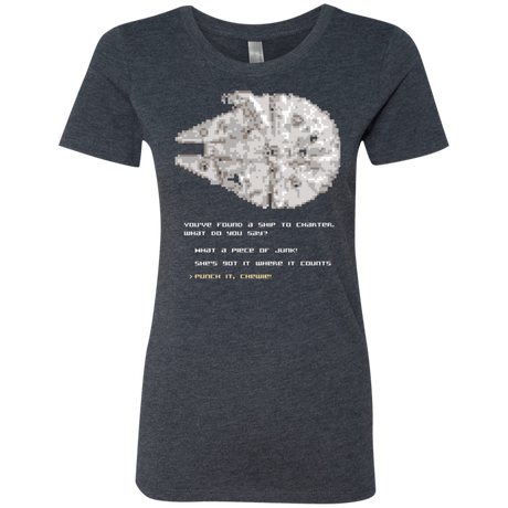 Womens_Triblend T-Shirts Vintage Navy / Small 8-Bit Charter Women's Triblend T-Shirt