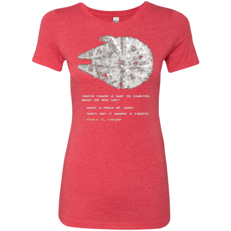 Womens_Triblend T-Shirts Vintage Red / Small 8-Bit Charter Women's Triblend T-Shirt