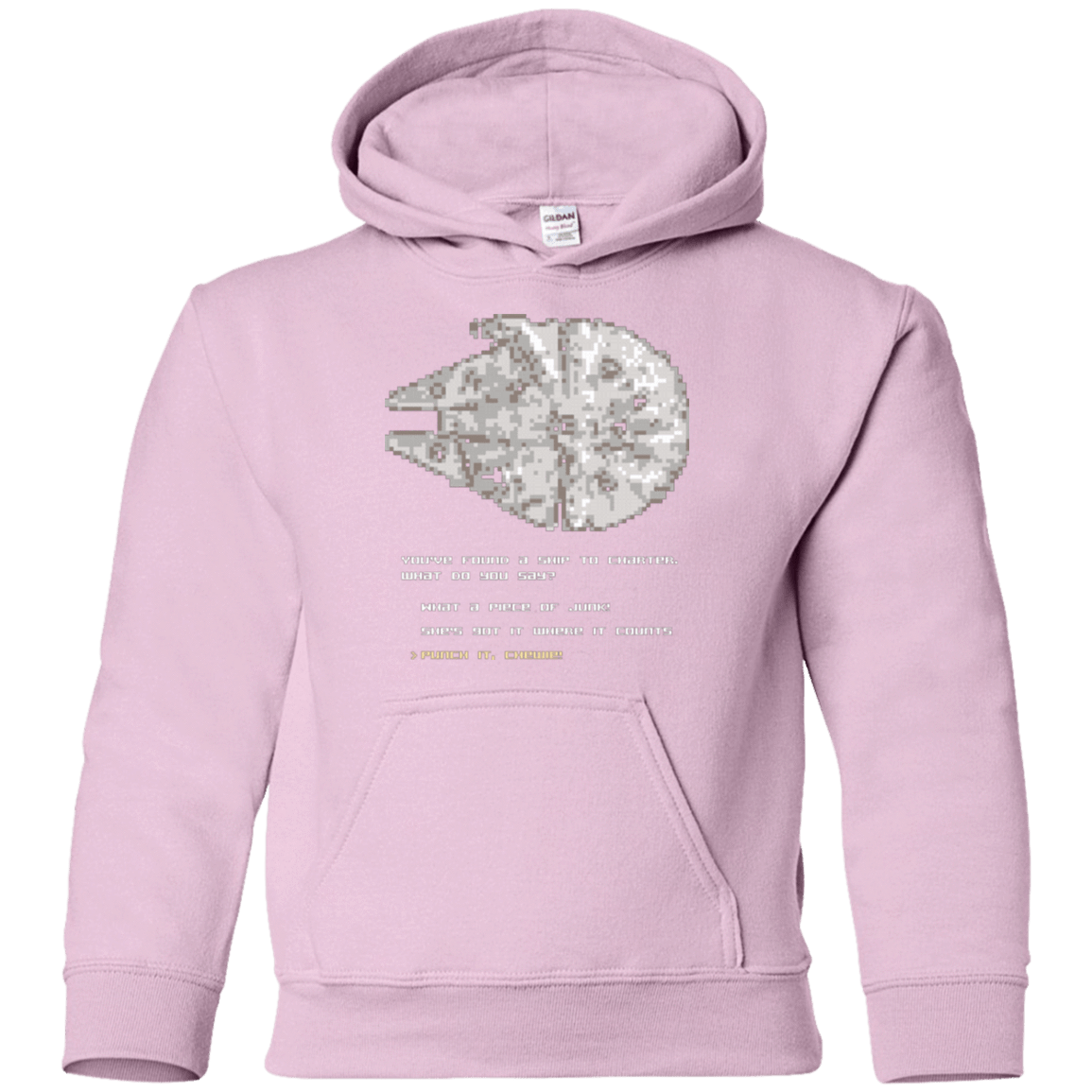 Youth_Hoodie Light Pink / YS 8-Bit Charter Youth Hoodie