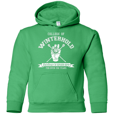 Youth_Hoodie Irish Green / YS College of Winterhold Youth Hoodie