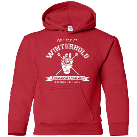 Youth_Hoodie Red / YS College of Winterhold Youth Hoodie